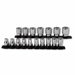 USAG 17 Piece Metric Bihexagonal Socket Set – 3/8″ Drive