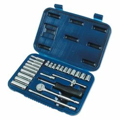 Laser Socket Set Mm 1/4″D (25pc)