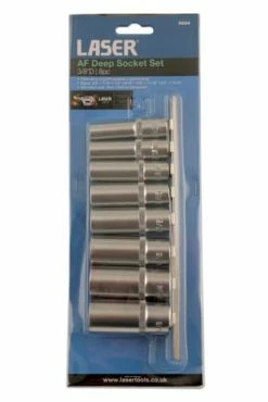 Laser 3/8inch Drive AF Deep Socket Set (8pc) -Power Tools Sales Store 5694 packaging