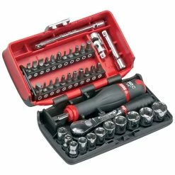 USAG 38 Piece 1/4″ Ratchet, Socket & Bit Set