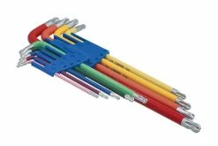 Laser Colour Coded Star Key Set – Ball End 9pc -Power Tools Sales Store 7873 Right