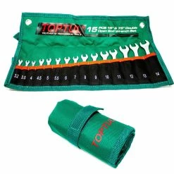 FROST Double Open End Wrench Set 15° & 75° Angles – 15 Pieces