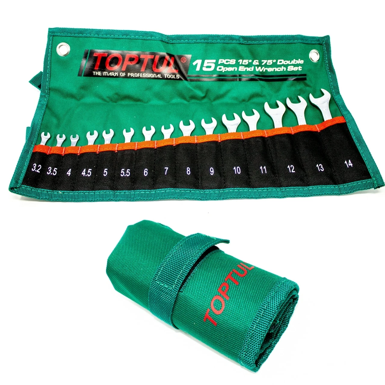 FROST Double Open End Wrench Set 15° & 75° Angles – 15 Pieces 1 FROST Double Open End Wrench Set 15° & 75° Angles – 15 Pieces